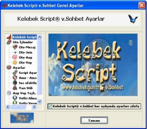 Kelebek ScriptGenel Ayarlar Menüsü