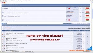 Nick açtırmak için REPSHOP Kullanın